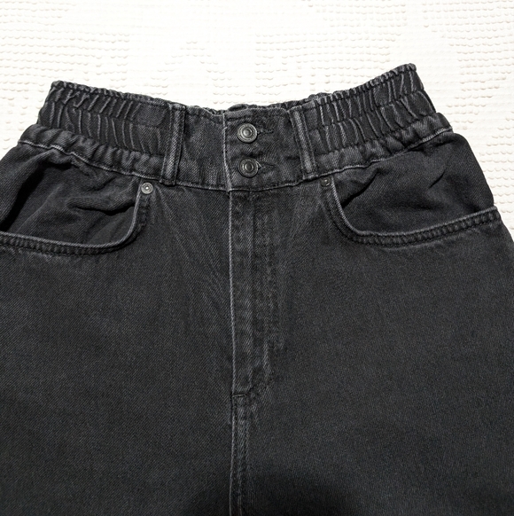 All Saints Black Barrel Leg High waisted Women's Jeans - Picture 3 of 5